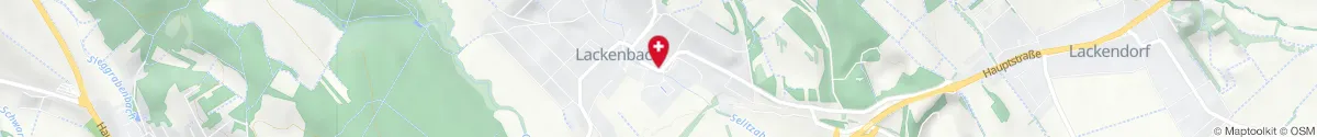 Kartendarstellung des Standorts für Filialapotheke in 7322 Lackenbach